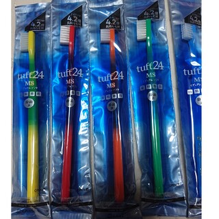 タフト24 ミディアムソフト 歯科専用 歯ブラシ カラーアソート5本セット(歯ブラシ/歯みがき用品)