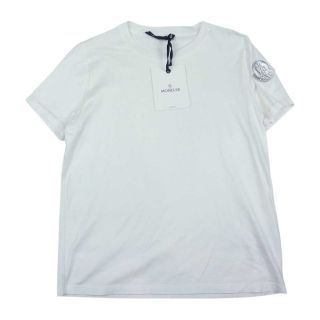 モンクレール(MONCLER)のMONCLER モンクレール Ｔシャツ T-SHIRT 無地 ワッペン カットソー Tシャツ ホワイト系 S【極上美品】【中古】(シャツ/ブラウス(半袖/袖なし))