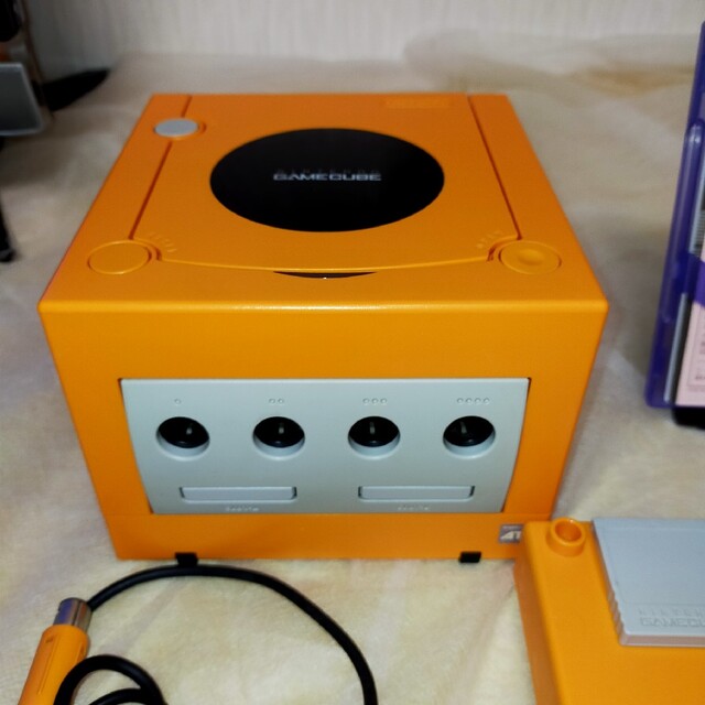 ゲームキューブ　オレンジ　コントローラー　ゲームセット　動作確認済 　箱付き