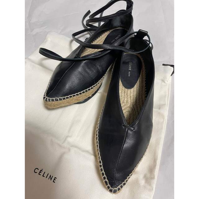 celine セリーヌ エスパドリーユ レースアップ シューズ フラット 靴
