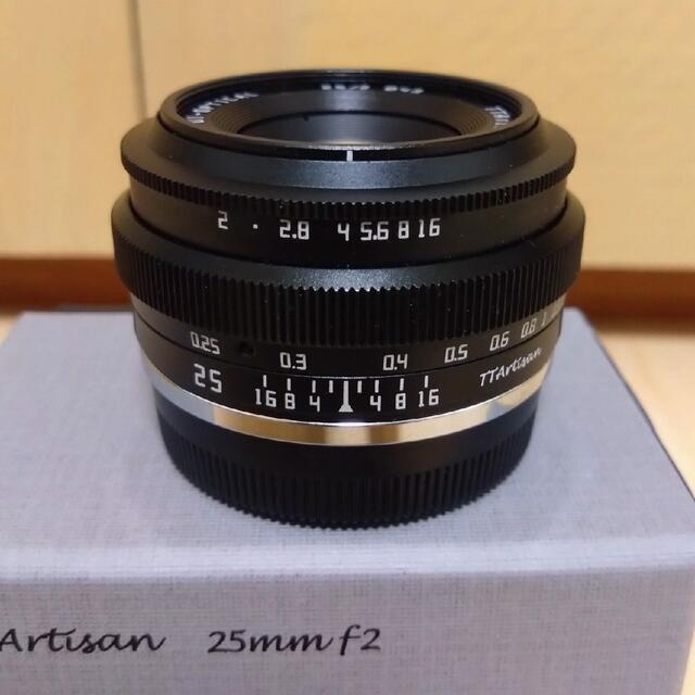 週末限定！TTArtisan 25mm F2.0 APS-C X マウント スマホ/家電/カメラのカメラ(レンズ(単焦点))の商品写真