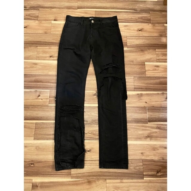 Raf simons 20SS SLIM FIT DESTROYED JEANS | diamundialfuturos