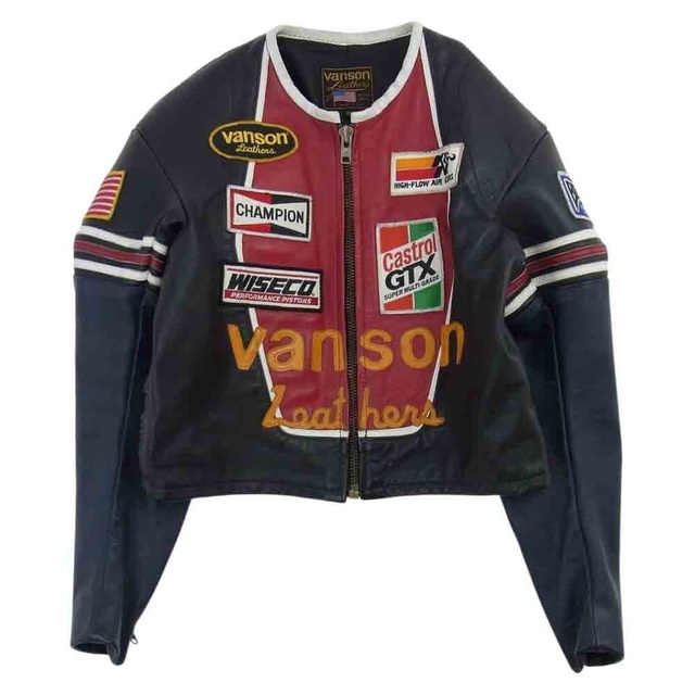 陰山織物謹製 バンソン VANSON ワンスター 36 ライダースジャケット 