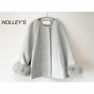 ノーリーズ(NOLLEY'S)の美品★ アンゴラビーバーショートコート　取り外し可能アンゴラ袖　ノーリーズ(毛皮/ファーコート)