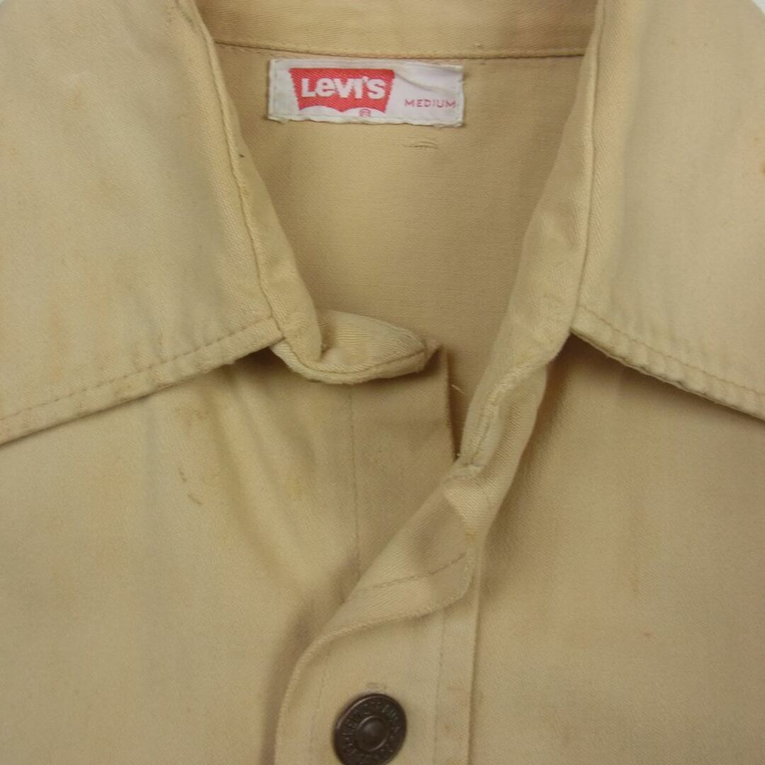 Levi's(リーバイス)のLevi's リーバイス 長袖シャツ BigE  白タブ コットン ウェスタン ラインシャツ ジャケット ベージュ系 M【中古】 メンズのトップス(シャツ)の商品写真