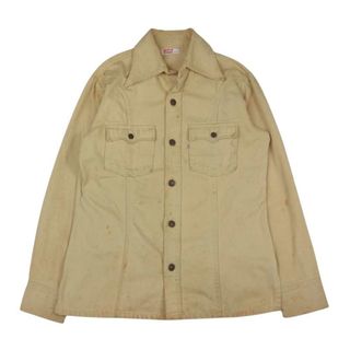 リーバイス(Levi's)のLevi's リーバイス 長袖シャツ BigE  白タブ コットン ウェスタン ラインシャツ ジャケット ベージュ系 M【中古】(シャツ)