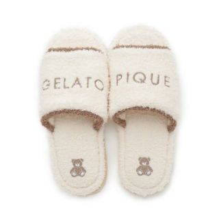 ジェラートピケ(gelato pique)のベア刺繍ルームシューズ　ジェラートピケ　ジェラピケ　新品タグ付き(スリッパ/ルームシューズ)