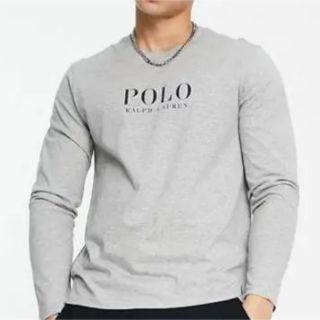 ポロラルフローレン(POLO RALPH LAUREN)のポロラルフローレン　ラウンジ　ロングスリーブ　M〜Lサイズ   グレー　胸ロゴ(Tシャツ/カットソー(七分/長袖))