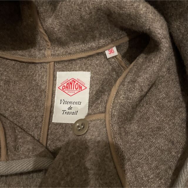 DANTON(ダントン)の極美品ダントン  ウールモッサフード付きコート レディースのジャケット/アウター(ロングコート)の商品写真