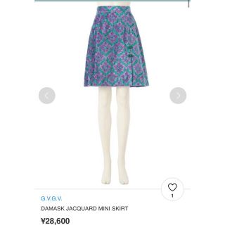 ジーヴィジーヴィ(G.V.G.V.)のG.V.G.V. スカート　DAMASK JACQUARD MINI SKIRT(ひざ丈スカート)