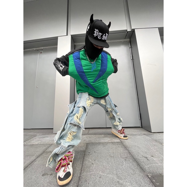 PCCVISION ドラキュラ デニム パンツ ジーンズ Gパン(L)2タイプの