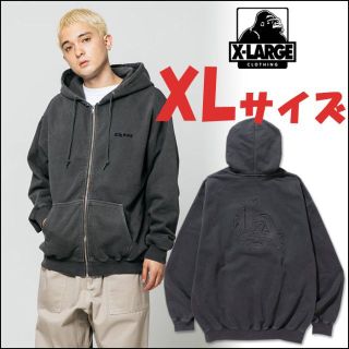 エクストララージ(XLARGE)のセール★XLサイズ XLARGE パーカー ピグメント エンボス ロゴ 黒 (パーカー)