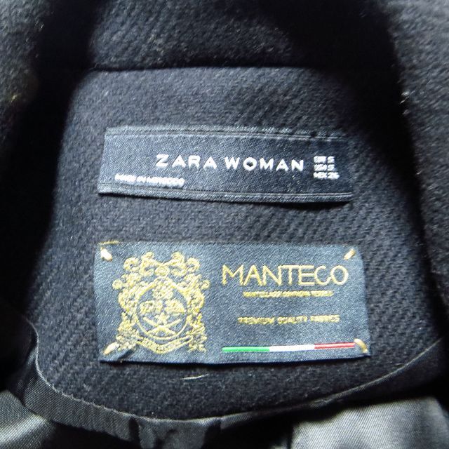 ZARA(ザラ)の美品 ZARA ザラ MANTECO 高級生地 イタリア ウールロングコート レディースのジャケット/アウター(チェスターコート)の商品写真