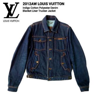 ルイヴィトン(LOUIS VUITTON)の12AW ルイヴィトン 最高級インディゴデニム裏ブランケットトラッカージャケット(Gジャン/デニムジャケット)