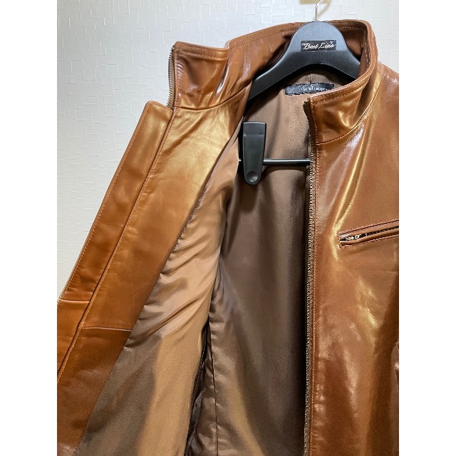 新品タグ付き♡HARUF 羊革 シングルライダースジャケット ハンドメイド 新品タグ付き♡HARUF 羊革 シングルライダースジャケット