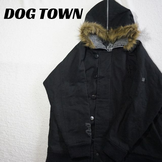 DOGTOWN ドッグタウン 裏キルティング コート 刺繍 ミリタリー 黒