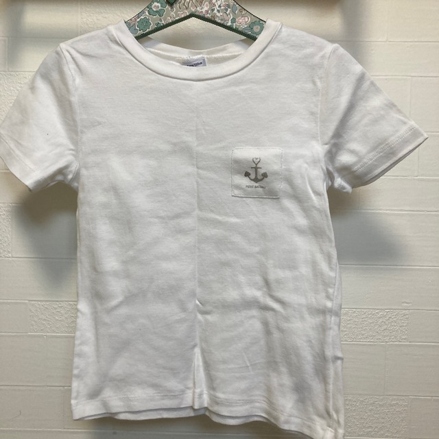 PETIT BATEAU(プチバトー)の【PETITBATEAU】胸ポケットTシャツ キッズ/ベビー/マタニティのキッズ服女の子用(90cm~)(Tシャツ/カットソー)の商品写真