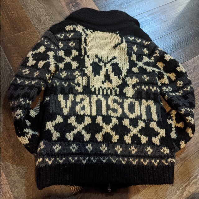 VANSON(バンソン)の●vanson バンソン  ジップアップニット  メンズ　希少Sサイズ メンズのジャケット/アウター(ライダースジャケット)の商品写真