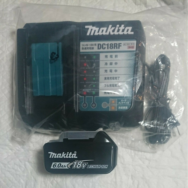 makita マキタ18V純正バッテリー　BL1860B 純正充電器DC18RF