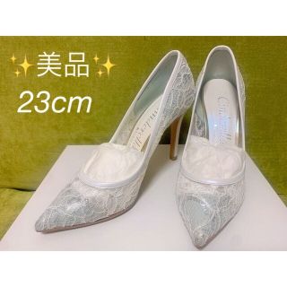 ダイアナ(DIANA)の💎美品💎ダイアナ💎ブライダルシューズ💎シンデレラ💎23㎝ (ハイヒール/パンプス)