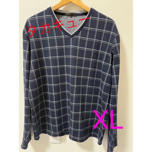 TAKA-Q(タカキュー)のタカキュー　Vネックカットソー　XL メンズのトップス(Tシャツ/カットソー(七分/長袖))の商品写真