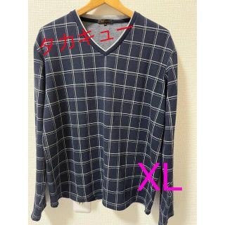 タカキュー(TAKA-Q)のタカキュー　Vネックカットソー　XL(Tシャツ/カットソー(七分/長袖))