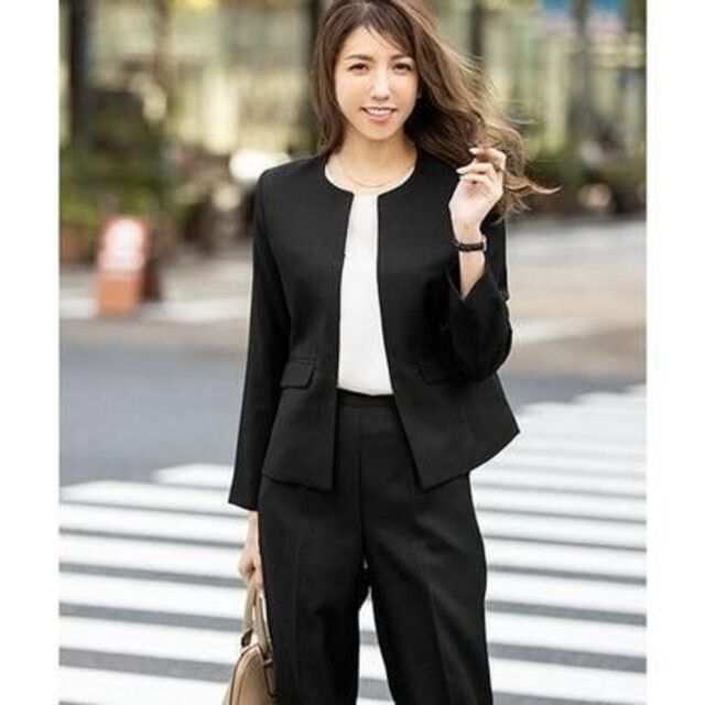 Flolia - 新品 Lサイズ フロリア【自宅で洗える】ノーカラージャケット