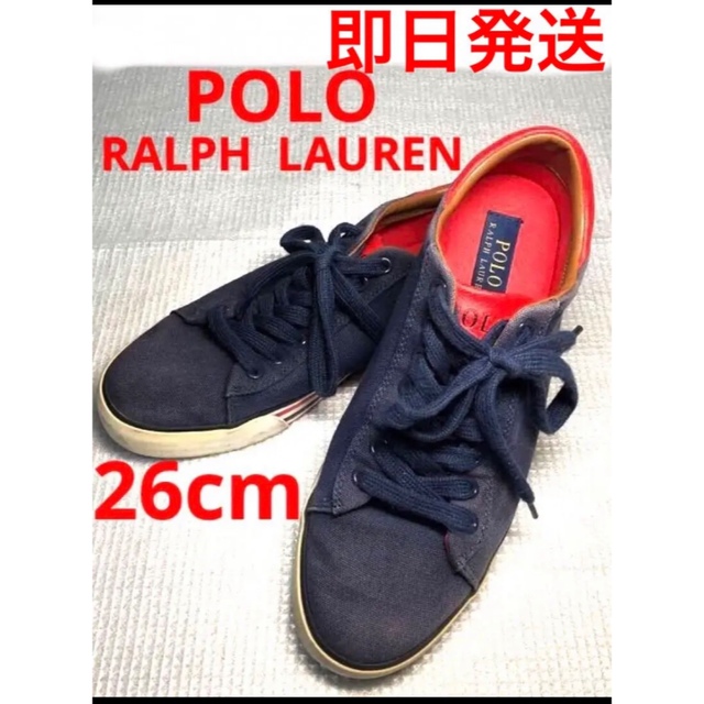 POLO RALPH LAUREN(ポロラルフローレン)の✨POLO Ralph Lauren ポロラルフローレン✨スニーカーメンズ紺赤★ メンズの靴/シューズ(スニーカー)の商品写真