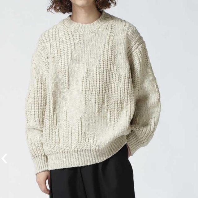 YOKE Iregular Knitted Crewneck Sweaterメンズ