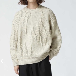 YOKE Iregular Knitted Crewneck Sweater