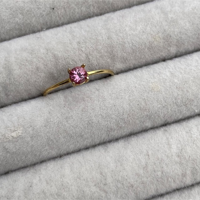 残り1点。　Rose pink ring … Malaya Garnet 4