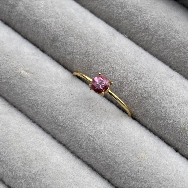 残り1点。　Rose pink ring … Malaya Garnet 2