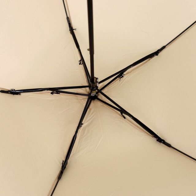 AQUA SCUTUM(アクアスキュータム)のアクアスキュータム 折りたたみ傘 5本骨 ロゴ 無地 収納時約21cm ブランド レディース ベージュ Aquascutum レディースのファッション小物(傘)の商品写真