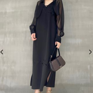 【LILY BROWN】エンブロイダリーワンピース&シアーボレロセット