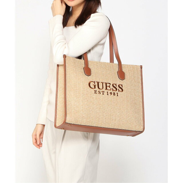 GUESS(ゲス)の【キャメル(NTC)】GUESS トートバッグ (W)SILVANA Girlfriend Tote レディースのバッグ(トートバッグ)の商品写真