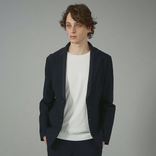 ゴーサンゴーイチプールオム(5351 POUR LES HOMMES)の【ネイビー】【セットアップ対応】裏起毛ハイストレッチジャケット(その他)