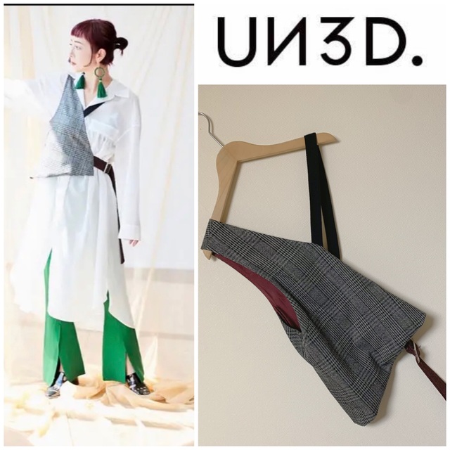 UN3D. - UN3D.♡アシンメトリーショルダーベストの通販 by ☆YOPPY☆'s