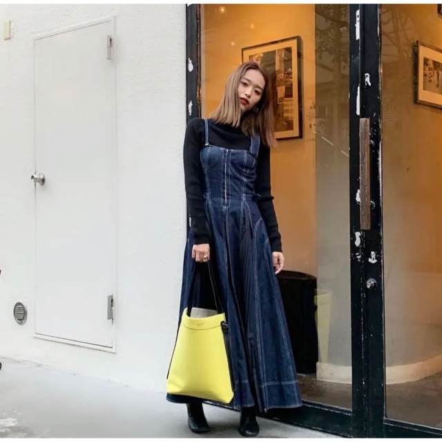 木造 casa fline カーサフラインデニムワンピースフロントホックデニム