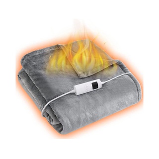  電気掛け毛布 6段階温度調節 過熱保護 電源コント付き 洗濯可能 暖房器具(電気毛布)