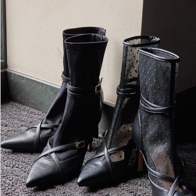 Double Belt Ankle Boots ハーリップトゥー 1