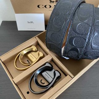 コーチ(COACH)の【新品未使用】コーチ3点セットペブルレザーリバーシブルフリーサイズベルト(ベルト)