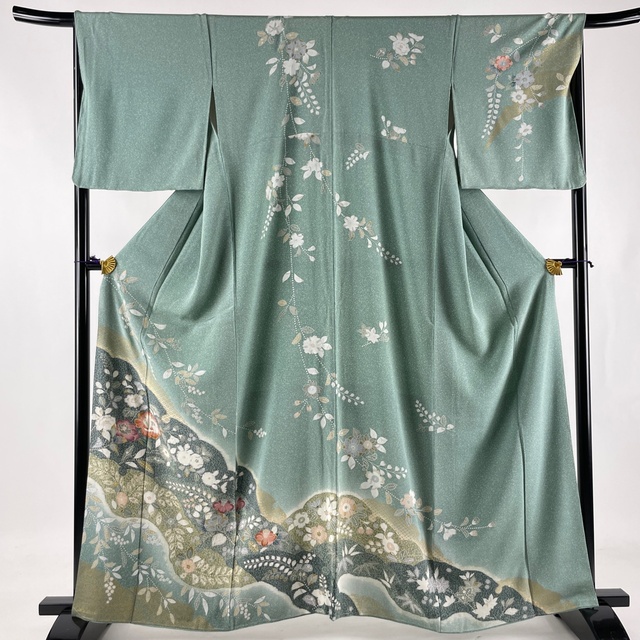 訪問着 美品 秀品 身丈161cm 裄丈66.5cm 正絹 【中古】 レディースの水着/浴衣(着物)の商品写真