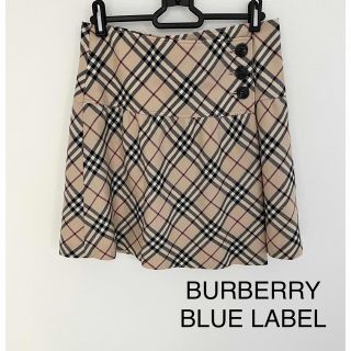 バーバリーブルーレーベル(BURBERRY BLUE LABEL)のBURBERRY BLUE LABEL ウールラップスカート(ひざ丈スカート)