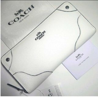 コーチ(COACH)の【新品-未使用】コーチ COACH ホワイト グレインレザー 白 長財布(長財布)