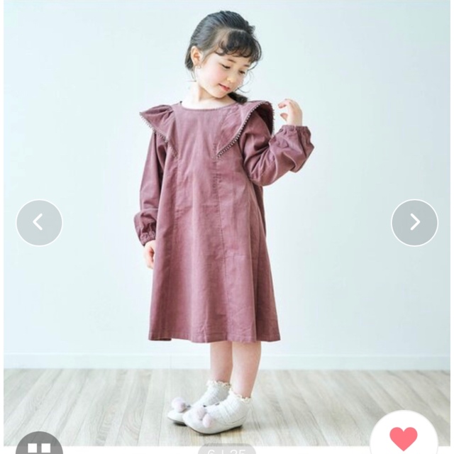 F.O.KIDS(エフオーキッズ)のapres les cours コーデュロイフリルワンピース キッズ/ベビー/マタニティのキッズ服女の子用(90cm~)(ワンピース)の商品写真