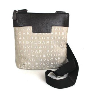 ブルガリ(BVLGARI)のブルガリ　ショルダーバッグ　ポシェット　斜め掛けかばん　ロゴマニア　ブラウン　茶(ショルダーバッグ)