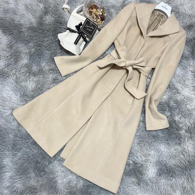 美品 ANAYI アルパカウールコート ブラウン 比翼 サイズ36*TB 高級