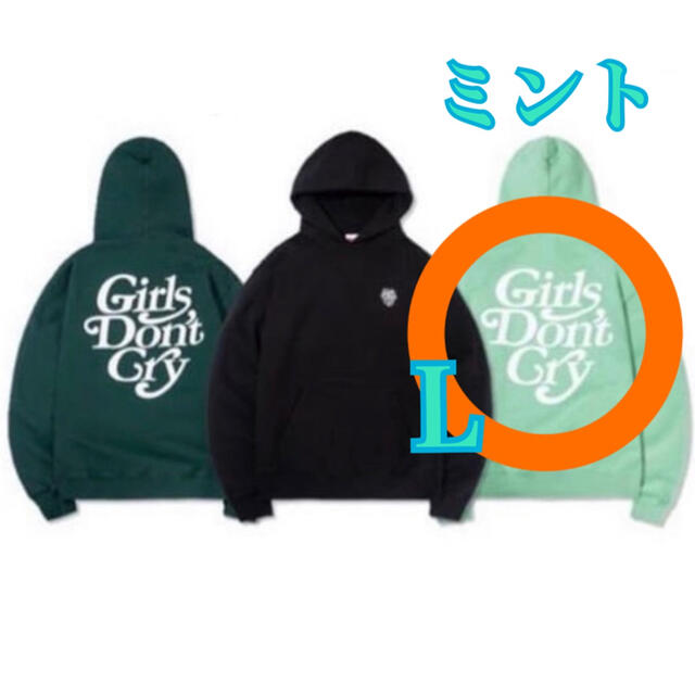 girls don´t cry GDC logo hoodie L ミント-