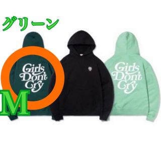 ジーディーシー(GDC)のgirls don't cry GDC logo hoodie M GREEN(パーカー)