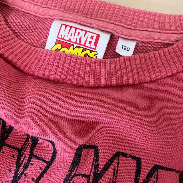 MARVEL(マーベル)のGU ✕ MARVEL プリントトレーナー 120・130 2枚 キッズ/ベビー/マタニティのキッズ服男の子用(90cm~)(Tシャツ/カットソー)の商品写真